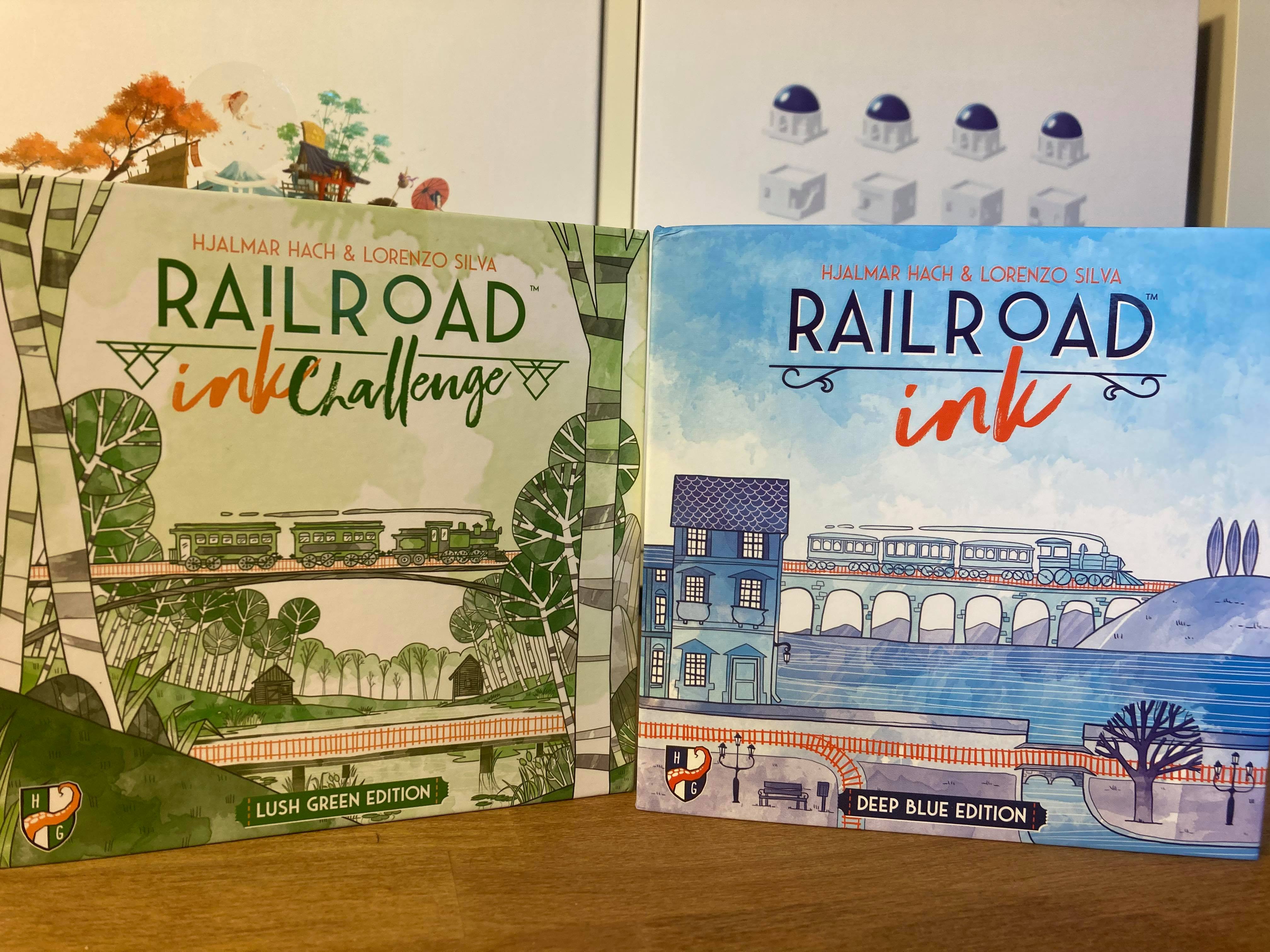 桌遊開箱 Railroad Ink